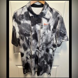 Nike Dri-FIT Tour Ombre Golf Polo Shirt Mens Large White Black Grey FD5935-010